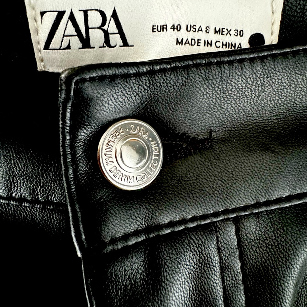 Zara Vegan Leather Pants - size 8